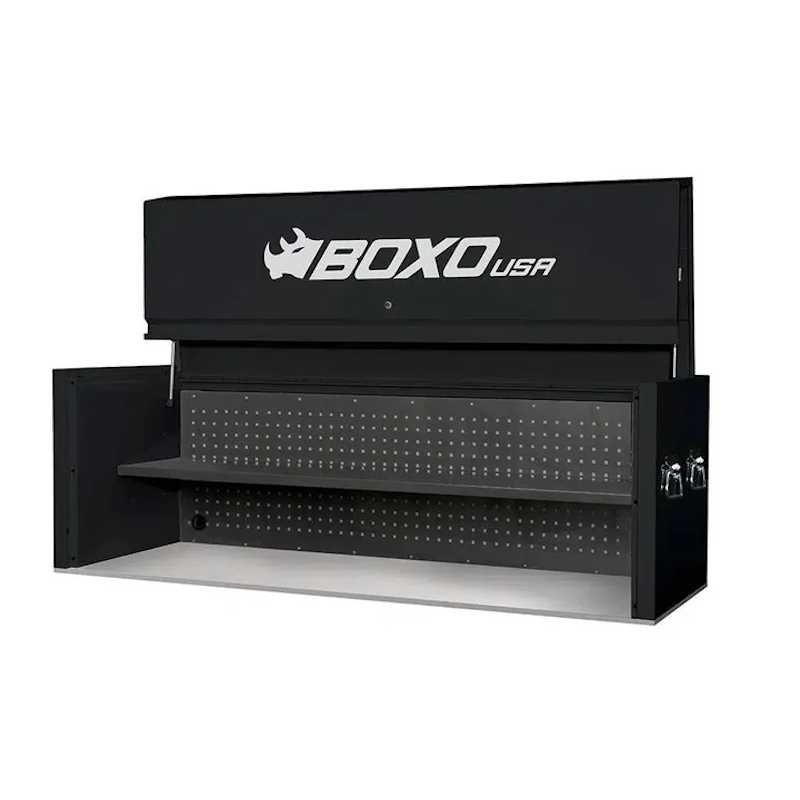 Boxo USA Black tool chest top from the front