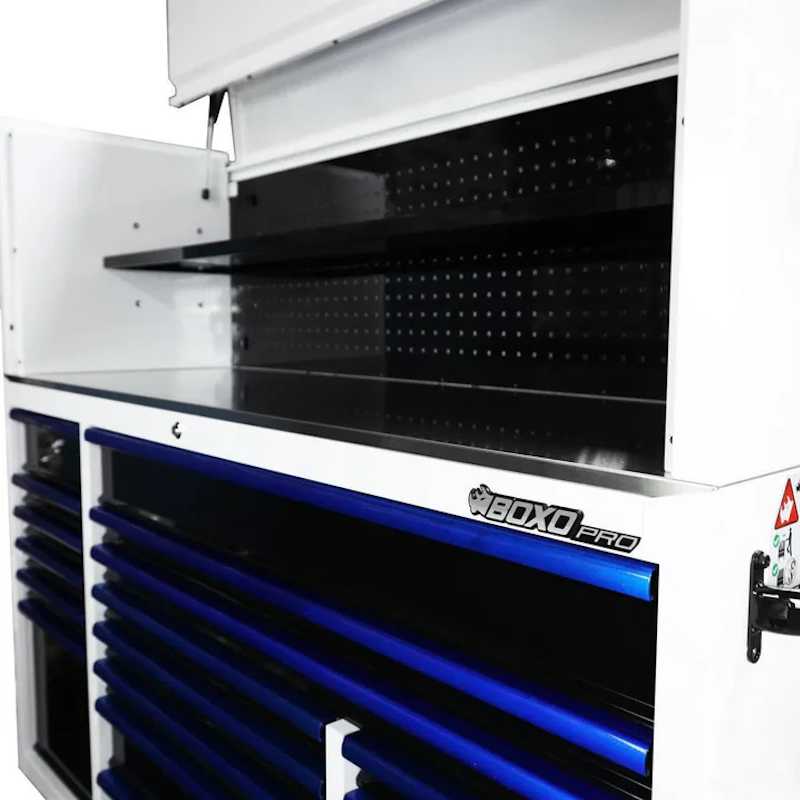 Inside BoxoUSA Pro Series Garage Top for 72" 14-Drawer Rolling Tool Box