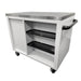 BoxoUSA Pro Series 45” 12-Drawer Workstation Tool Box White Box Blue Handle from the back showing more storage