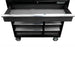 BoxoUSA Tech Series 41" 19-Drawer Rolling Tool Box Combo Set Black Powder Coat Drawers Open close up