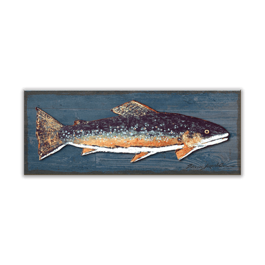 Brook Trout Wall Art | Metal on Wood Panel from the front