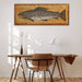 Brown Trout Wall Art | Metal on Wood Panel in a room