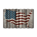 Vintage USA Map | Corrugated Metal American Flag Art from the front