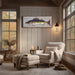 Walleye Wall Art | Metal on Wood Panelin a living room