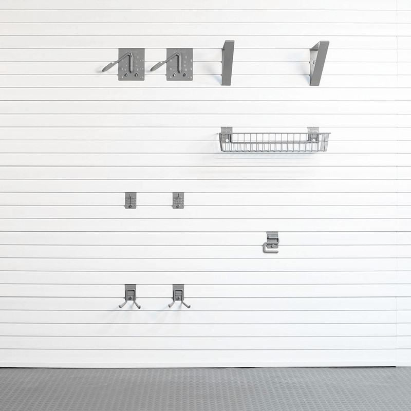 17-piece Basic Bike Bundle, displaying the minimal, foundational set of hooks required for initial vertical bike storage.